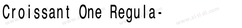 Croissant One Regula字体转换